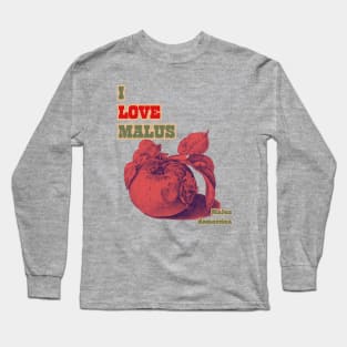 I Love Malus. Classic Red Apple Style Long Sleeve T-Shirt